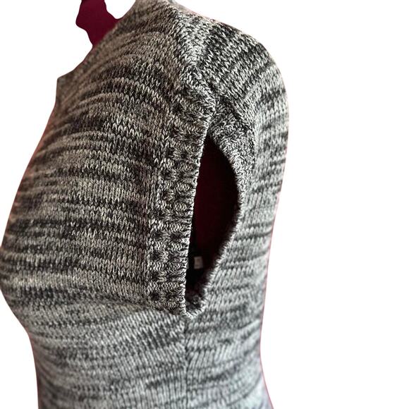 Womens Sweater Size XL Grey Short Sleeve Professional Office Chic Twee Cozy - Picture 2 of 8